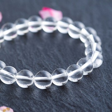 純淨5A白水晶手鍊 | 冰透極少雜質 | 天然石水晶手鏈客製化禮物