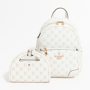 PLAYBOY - 後背包  White Bunny系列 - 米白色