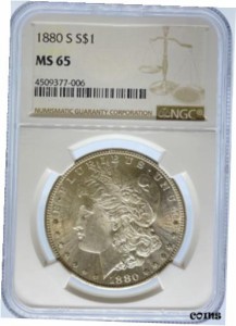 アンティークコイン NGC PCGS Morgan Dollar MS65 1880-S