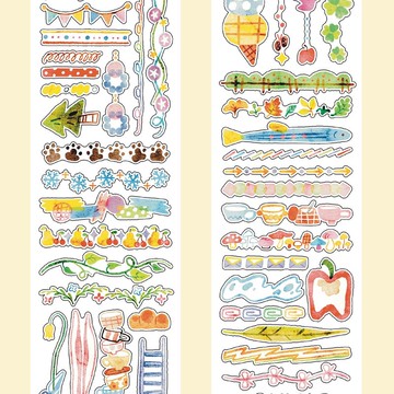 【膠帶】溫柔界限 分割線 PET 和紙膠帶 3米卷 (kiss-cut)