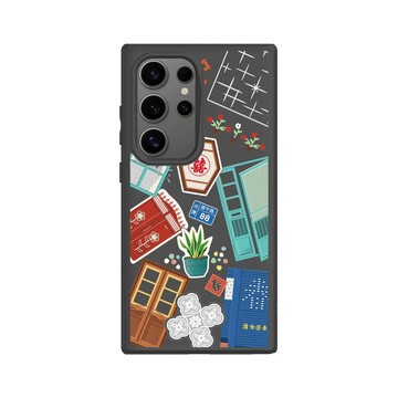 Galaxy S24 Ultra SolidSuit 黑 - 老屋顏 Old House Face - 老房子拼貼