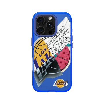 iPhone 16 Pro Clear 激光藍 - NBA - 拼接系列-洛杉磯湖人 L.A. Lakers - Style Mix