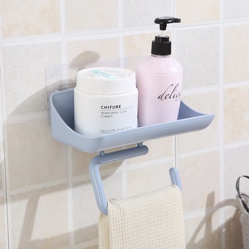 衛生間壁掛式置物架免打孔浴室卷紙架手機架家用廁所吸盤紙筒收納