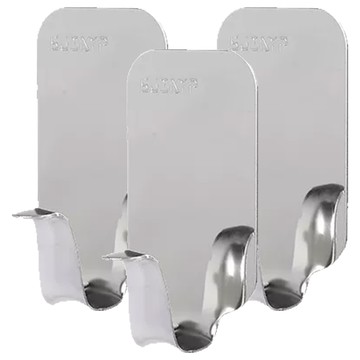 SJIAYP 不銹鋼掛鈎 3個  銀色  1組