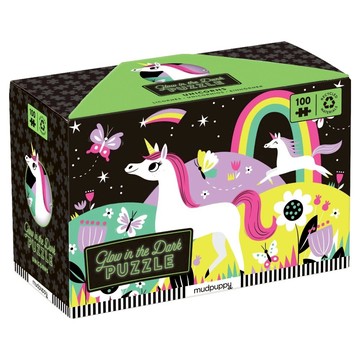 mudpuppy 夜光拼圖 獨角獸  1個  100片