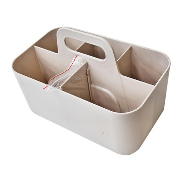 生活特工 多功能收納盒 方便攜帶可堆疊收納設計 大幅提高收納空間  米色  1個