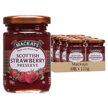 梅凱 草莓果醬 8瓶 蘇格蘭草莓 天然風味 方便攜帶  113g