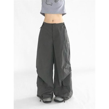 innomoood 氣球降落傘褲大口袋工裝傘兵褲戶外辣妹美式休閑男女夏