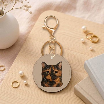 3D紋理 NFC 家庭智能鑰匙圈-貓(TT)(寵物項圈 鑰匙圈) 客製化名片