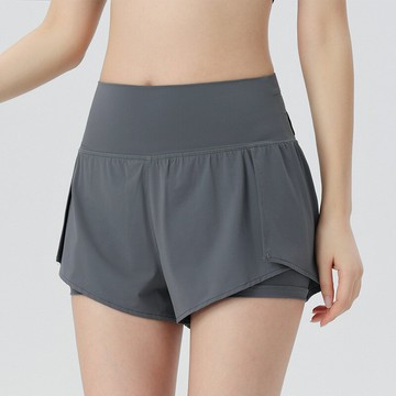 【巴黎精品】現貨+預購 女運動服瑜珈褲運動短褲瑜珈服居家運動服親膚透氣-高腰收腹口袋防走光女褲子a1jo46