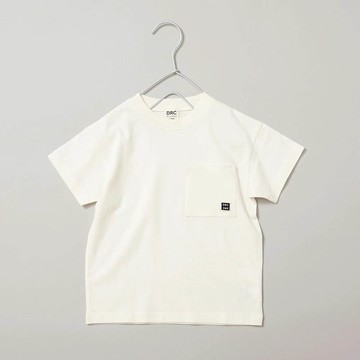 日本 BRANSHES - 純棉簡約大口袋短袖上衣-米白