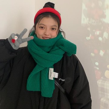 紅色女秋冬季可愛本命年針織毛線