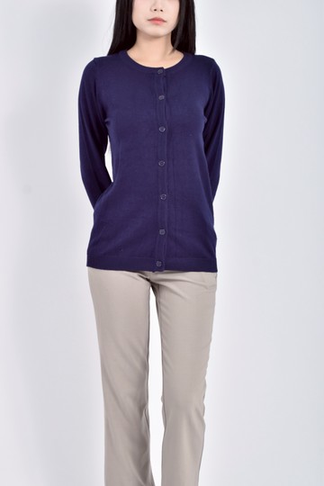 (S) ob style質感針織藍色長袖上衣