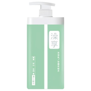 澡享 沐浴乳 甘橙花梨木 95%以上源自天然 潔淨配方 無皂鹼 沖洗容易 清爽不黏膩  1kg  1瓶