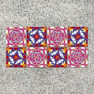 2024龍年斗方春聯///龍順心龍有財混搭///一組兩款八入