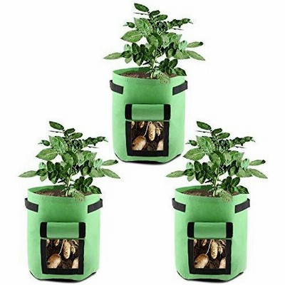 Lansontech 3pcs 植物栽培バッグポット ジャガイモ トマト ニンジン プランター 布鉢 栽培袋 不織布ポット フェルト 通気性 ガーデン 通販 Lineポイント最大get Lineショッピング