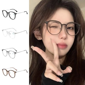 眼鏡 透明框眼鏡 方圓框眼鏡 無度數眼鏡 鏡架 眼鏡框 女生眼鏡 顯臉小 素顏眼鏡 文青眼鏡 066