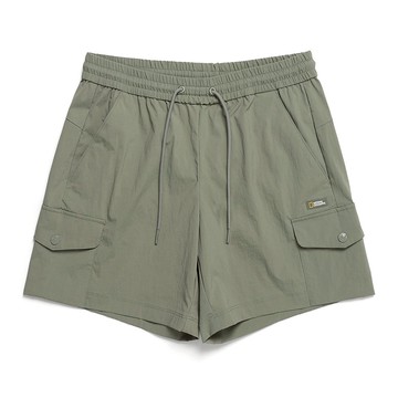 女裝 CYGNUS 平織工裝短褲 - 卡其色