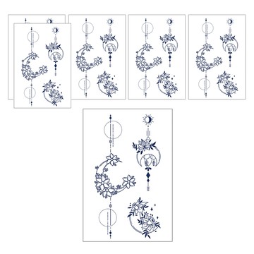 理享家 草本半永久防水紋身刺青貼紙 uh-004 105 x 60mm  6張