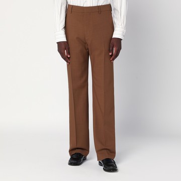 Hazelnut wool trousers