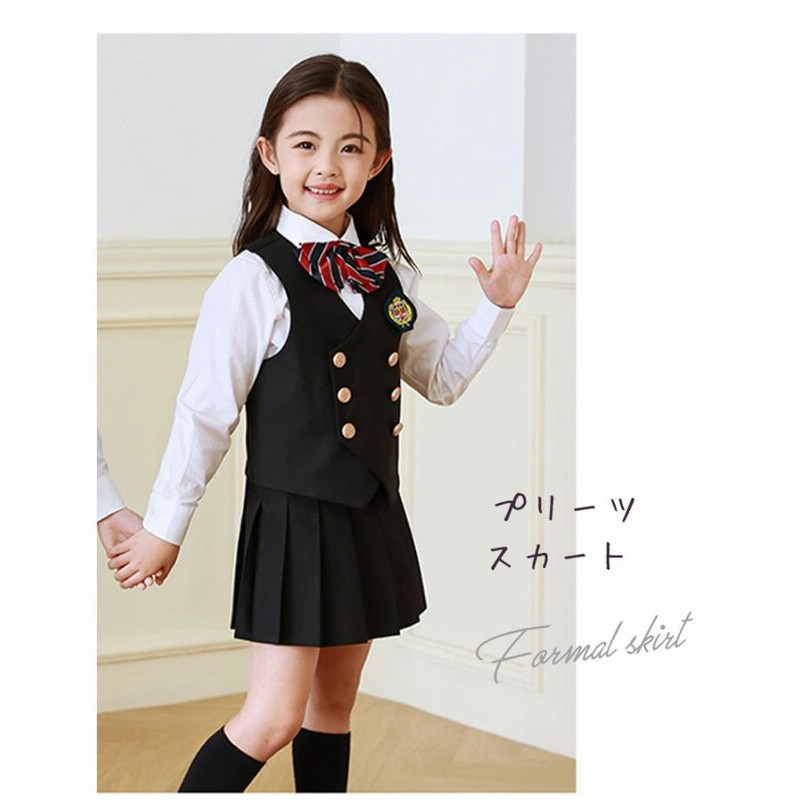 こども プリーツ スカート キッズ 女の子 スクール 制服