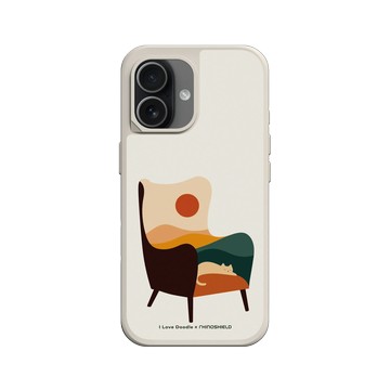 iPhone 17 SolidX 貝殼灰 - ilovedoodle (Lim Heng Swee) - Cat Landscape - Chair 貓咪椅子