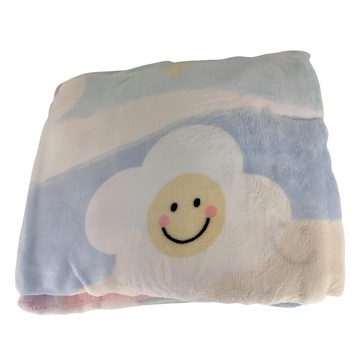 BUHO 布歐 極柔暖法蘭絨兩用毯被床包四件組  花糖咬一口  被子 + 床墊套 + 枕套組  雙人