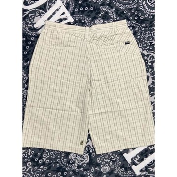 夏季新品外貿尾貨大寶石男款純棉格子直筒滑板短褲街頭五分褲