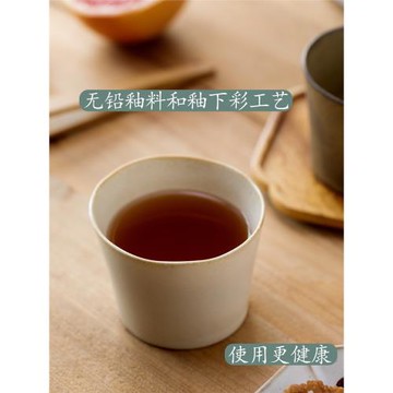 美而溫潤。日本原裝進口陶瓷手作美濃燒豬口杯水杯茶杯復古咖啡杯