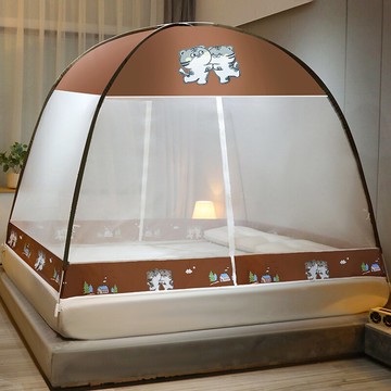 蒙古包蚊帳家用新款臥室折疊免安裝帳子加厚加密防摔兒童防塵