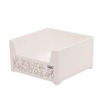 佳斯捷 小花輪可疊用置物盒/8325/白