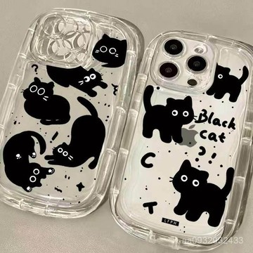 氣墊 氣囊 肥皂 防摔殼  搞怪貓咪適用iPhone1716/15Pro手機殻蘋果14卡通13軟膠12全包11防摔78P