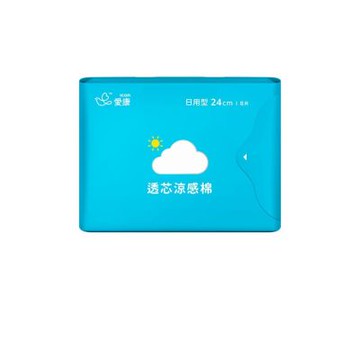 【愛康】透芯涼感棉-日用型24cm(8片x10包/組)