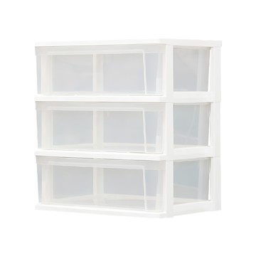 IRIS OHYAMA 愛麗思歐雅瑪 透明收納櫃3層抽屜式  透明