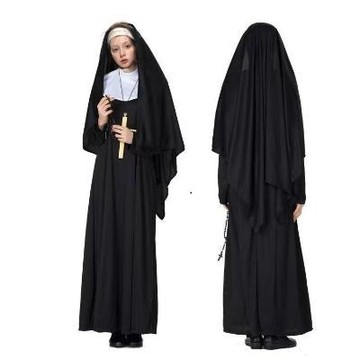 廢物專賣店 修女裝 萬聖節服裝 萬聖節道具 鬼修女面具 透套 變裝派對 cosplay 化裝舞會 大人變裝服 大人服裝