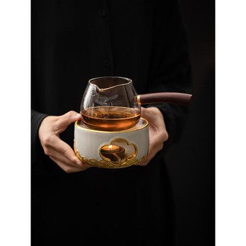 悟茶事 蠟燭溫茶爐煮茶爐套裝中式陶瓷暖茶加熱底座烤茶保溫茶器