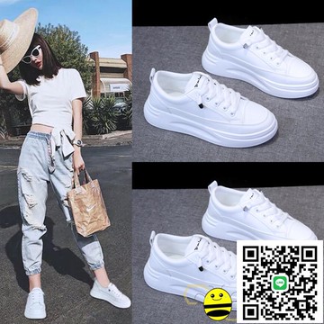 小白鞋 女鞋2021年夏季新款透氣鞋子薄款板鞋百搭休閒老爹運動白鞋【開心小蜜蜂】
