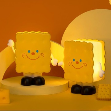 【美家家電】Cookies餅乾氛圍夜燈 餅乾夜燈 氛圍燈 臥室客廳USB充電LED檯燈 節日禮物