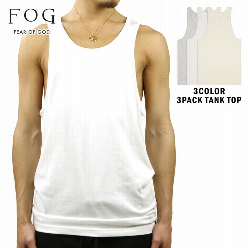 フィアオブゴッド fog essentials タンクトップ メンズ 正規品 FEAR OF GOD エッセンシャルズ 3パック タンクトップ 父の日  プレゼント ラッピング | LINEショッピング