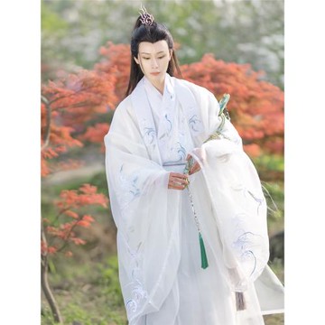 【如夢霓裳丨鯤】明制漢服男裝道袍山海經古風薄款中國風刺繡夏季