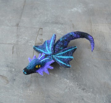 毛氈幻想粉紅色嬰兒龍胸針女款卡哇伊小龍胸針女用