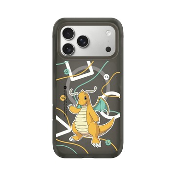 iPhone 17 Pro Max AirX 本質黑 - 寶可夢 Pokemon - 幾何系列-快龍