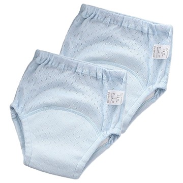 Bebehome居家生活 6層紗紗布學習褲/透氣親膚尿布褲 14~23kg  110cm  藍色  2件