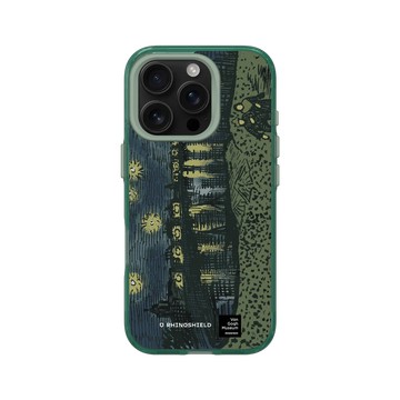 iPhone 16 Pro Clear 憂墨綠 - Van Gogh Museum - RHINOSHIELD 二創 - 隆河上的星夜
