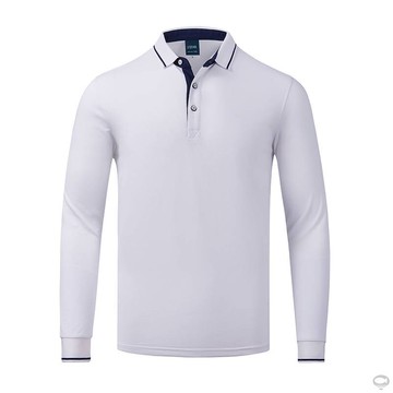 翻領長袖體恤女大碼秋冬工作服??定制logo有衣領上衣保羅polo衫