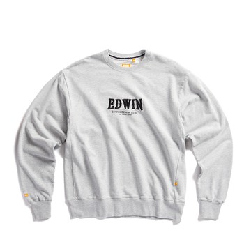 EDWIN｜男裝｜PLUS凸版刺繡印花厚長袖T恤