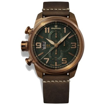 elegantsis 傑本尼氏 ELJT48MQS-OG02LC 復古軍事風JT48-MQS腕錶/復刻綠 45.5mm｜樂天領券現折★全館特惠中★指定刷卡回饋10%