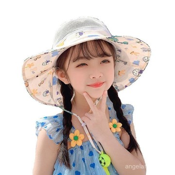 8632位回訪消費者😎 兒童遮陽帽 夏季漁夫帽 透氣網眼 防曬帽 男女童沙灘帽 中大童 太陽帽 H3GD