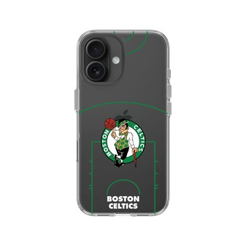 iPhone 16 Clear Case（相機按鈕） 透明 - NBA - 球場系列-波士頓塞爾提克 Boston Celtics - Court