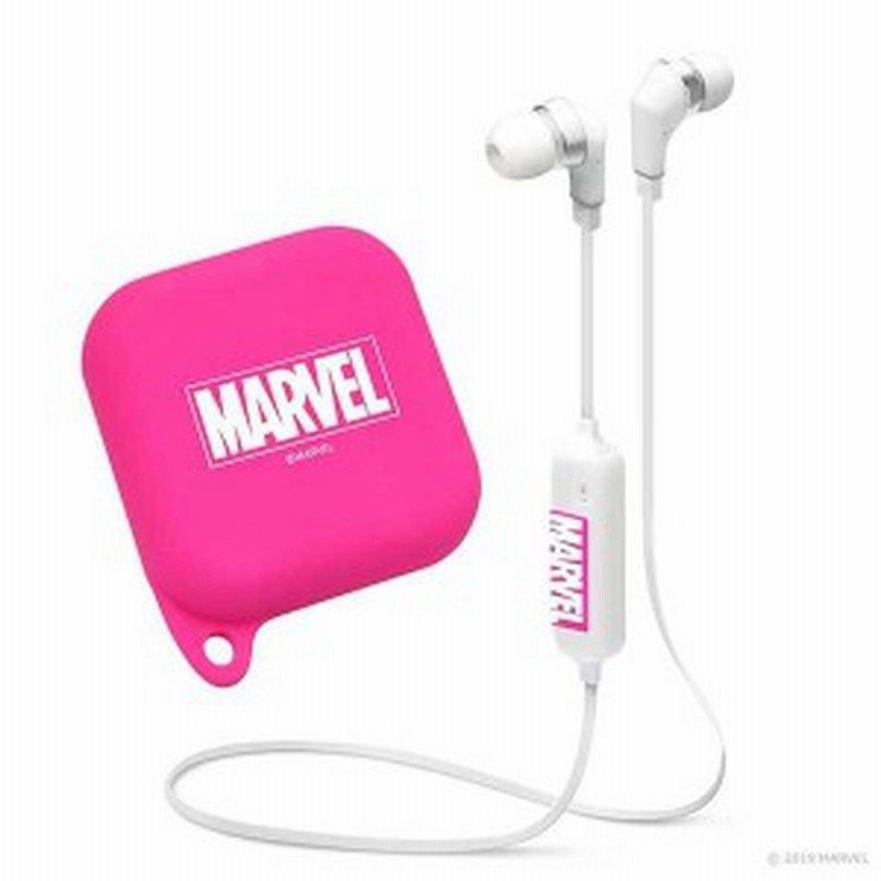 Iphone スマートフォン ワイヤレスイヤホン Marvel ロゴ ピンク Bluetooth 4 1 シリコンポーチ 音楽 リモコンマイク キャラ 収納 可愛い 通販 Lineポイント最大1 0 Get Lineショッピング